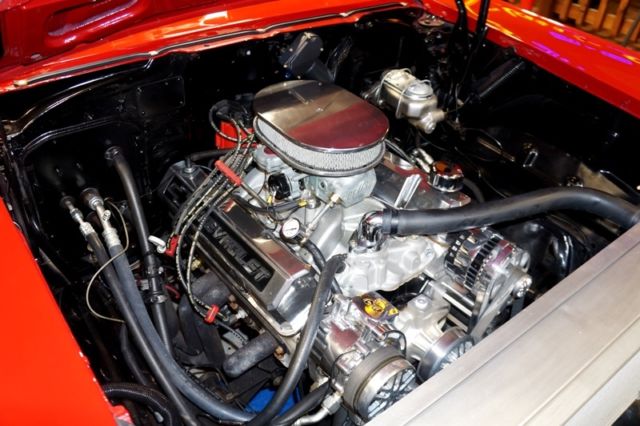 1957 Red Chevrolet Bel Air/150/210 Sedan