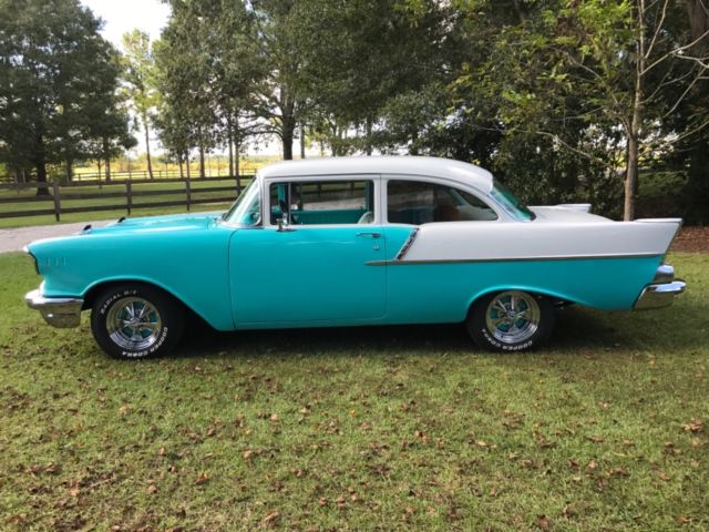 1957 Blue Chevrolet Bel Air/150/210 Coupe