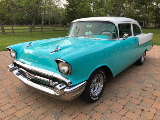 1957 Blue Chevrolet Bel Air/150/210 Coupe