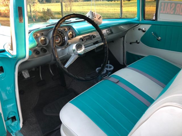 1957 Blue Chevrolet Bel Air/150/210 Coupe