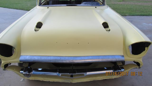 1957 Yellow Chevrolet Bel Air/150/210