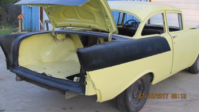 1957 Yellow Chevrolet Bel Air/150/210