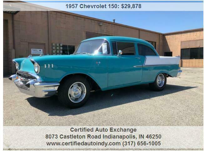 1957 TURQUOISE AND IVORY Chevrolet Bel Air/150/210 Sedan