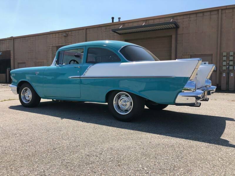1957 TURQUOISE AND IVORY Chevrolet Bel Air/150/210 Sedan