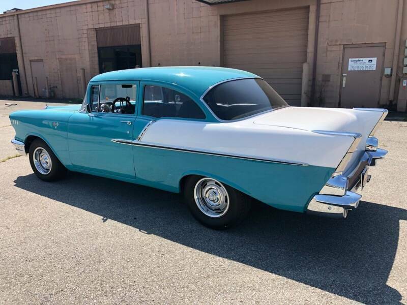 1957 TURQUOISE AND IVORY Chevrolet Bel Air/150/210 Sedan