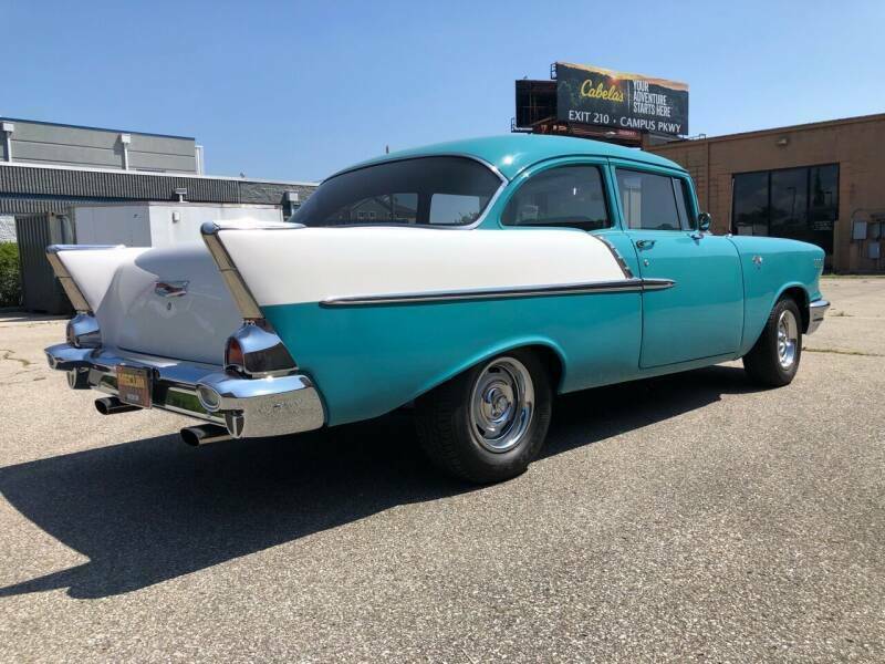 1957 TURQUOISE AND IVORY Chevrolet Bel Air/150/210 Sedan