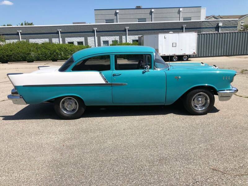 1957 TURQUOISE AND IVORY Chevrolet Bel Air/150/210 Sedan