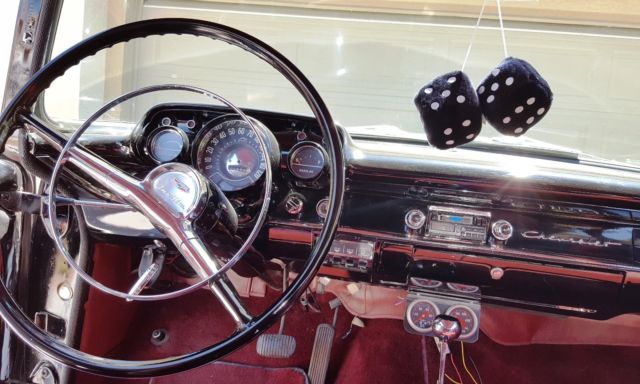 1957 Black Chevrolet Bel Air/150/210 Sedan