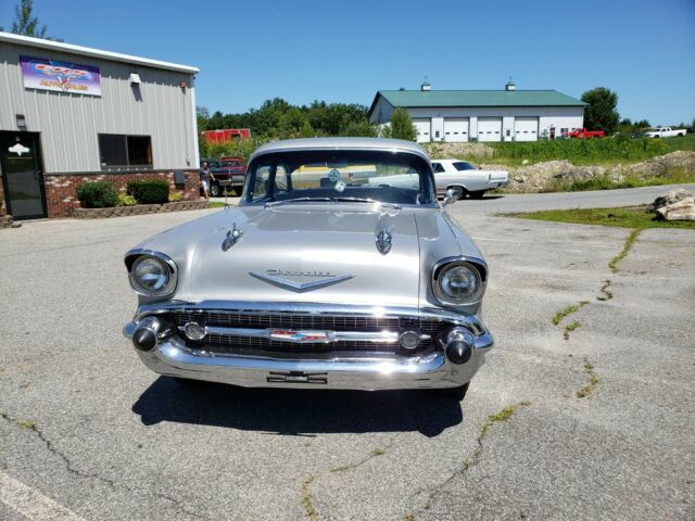 1957 Silver Chevrolet Bel Air/150/210 Coupe