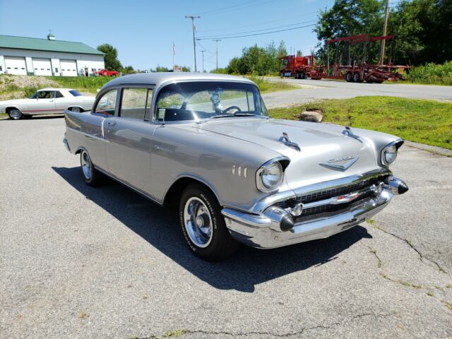 1957 Silver Chevrolet Bel Air/150/210 Coupe