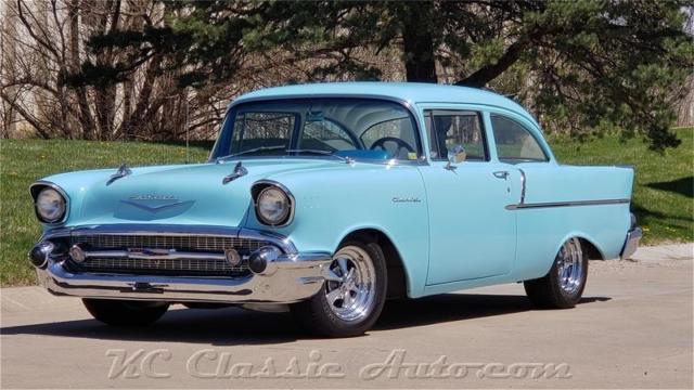1957 Blue Chevrolet Bel Air/150/210 Coupe