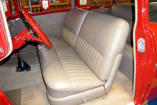 1957 Red Chevrolet Bel Air/150/210 Sedan