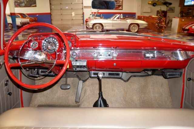 1957 Red Chevrolet Bel Air/150/210 Sedan