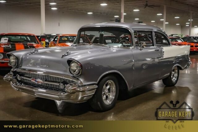 1957 Silver Chevrolet Bel Air/150/210 Coupe