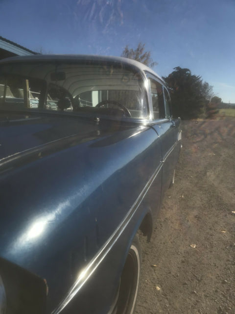 1957 Blue Chevrolet Bel Air/150/210 Sedan