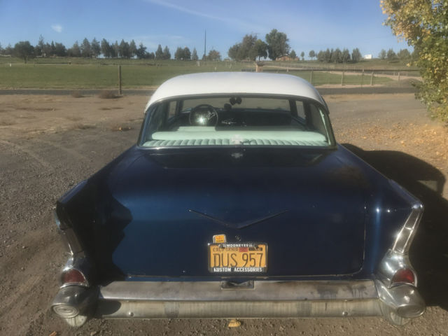 1957 Blue Chevrolet Bel Air/150/210 Sedan
