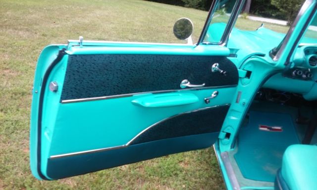 1957 Tropical Turquoise/India Ivory Chevrolet Bel Air/150/210 Two Door Hardtop