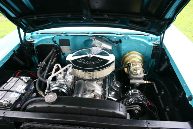 1957 Tropical Turquoise/India Ivory Chevrolet Bel Air/150/210 Two Door Hardtop