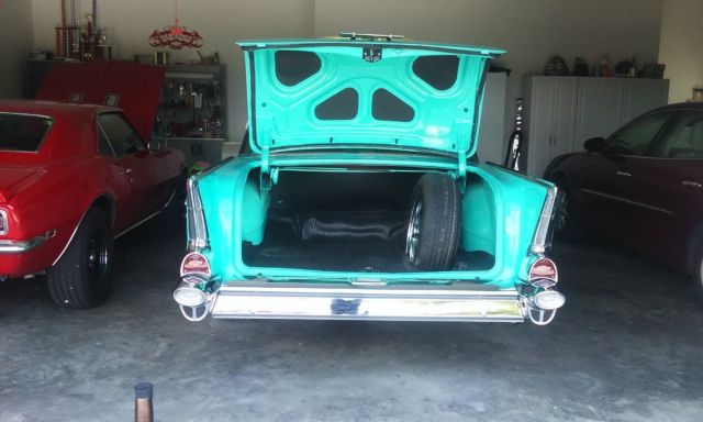 1957 Tropical Turquoise/India Ivory Chevrolet Bel Air/150/210 Two Door Hardtop