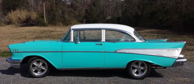 1957 BLUE/WHITE Chevrolet Bel Air/150/210 Coupe
