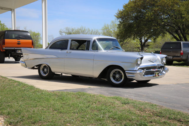 1957 Silver Chevrolet Bel Air/150/210 --