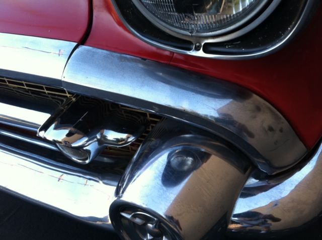 1957 Red Chevrolet Bel Air/150/210 2dr HT