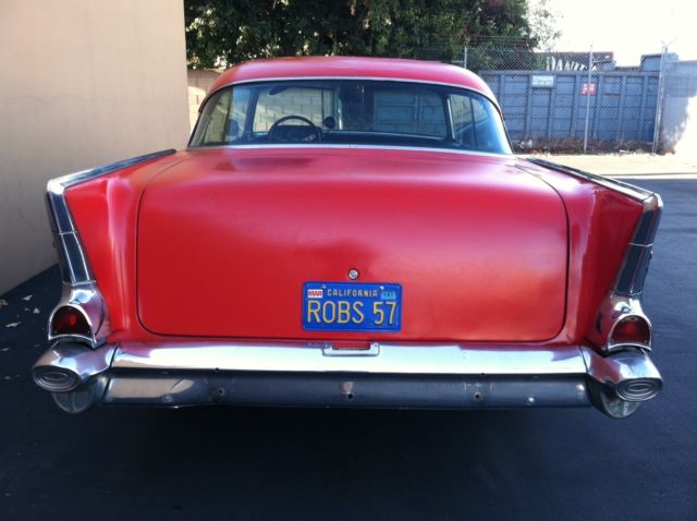 1957 Red Chevrolet Bel Air/150/210 2dr HT
