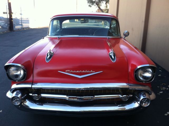 1957 Red Chevrolet Bel Air/150/210 2dr HT