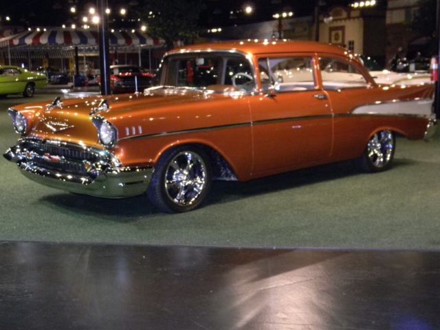 1957 Atomic orange Chevrolet Bel Air/150/210 Coupe