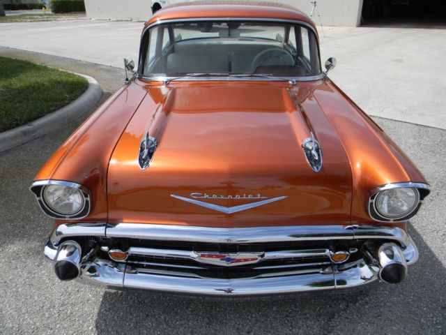 1957 Atomic orange Chevrolet Bel Air/150/210 Coupe