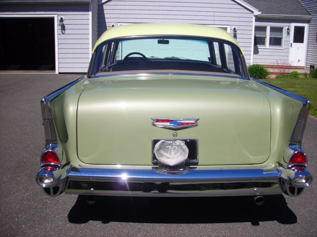 1957 Green Chevrolet Bel Air/150/210 4 dr sedan