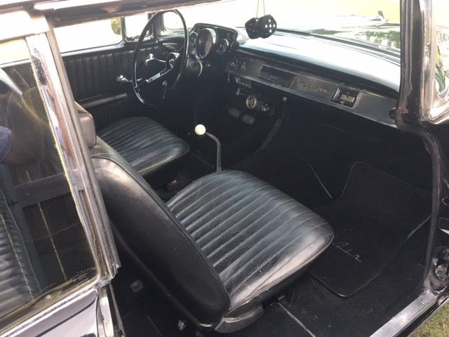 1957 Black Chevrolet Bel Air/150/210 2dr. hardtop