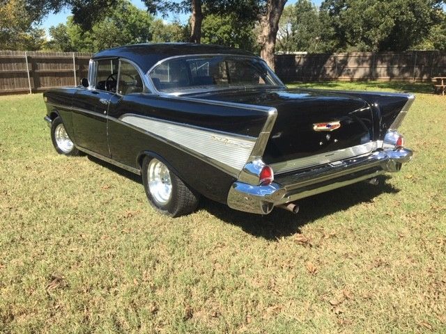 1957 Black Chevrolet Bel Air/150/210 2dr. hardtop