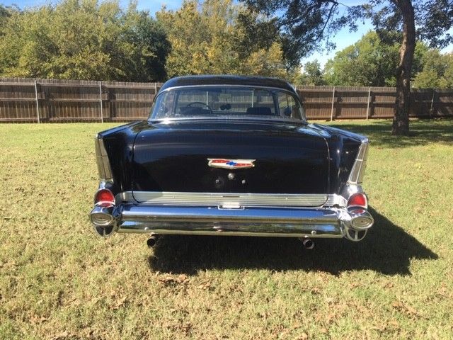 1957 Black Chevrolet Bel Air/150/210 2dr. hardtop