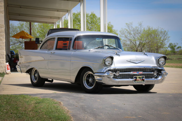 1957 Silver Chevrolet Bel Air/150/210 Sedan