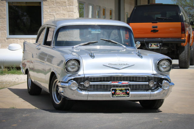 1957 Silver Chevrolet Bel Air/150/210 Sedan