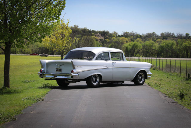 1957 Silver Chevrolet Bel Air/150/210 Sedan