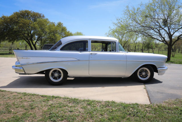 1957 Silver Chevrolet Bel Air/150/210 Sedan