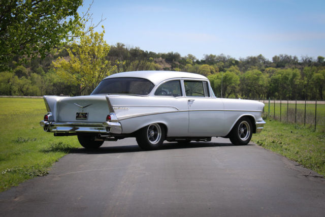 1957 Silver Chevrolet Bel Air/150/210 Sedan
