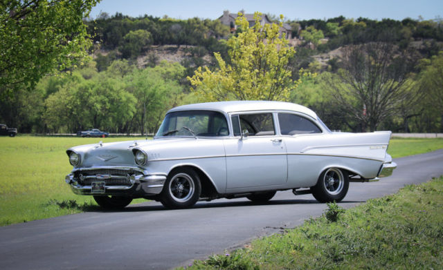 1957 Silver Chevrolet Bel Air/150/210 Sedan