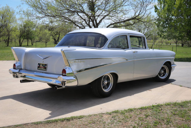 1957 Silver Chevrolet Bel Air/150/210 Sedan