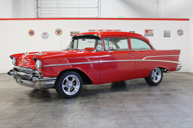 1957 Red Chevrolet Bel Air/150/210 Sedan