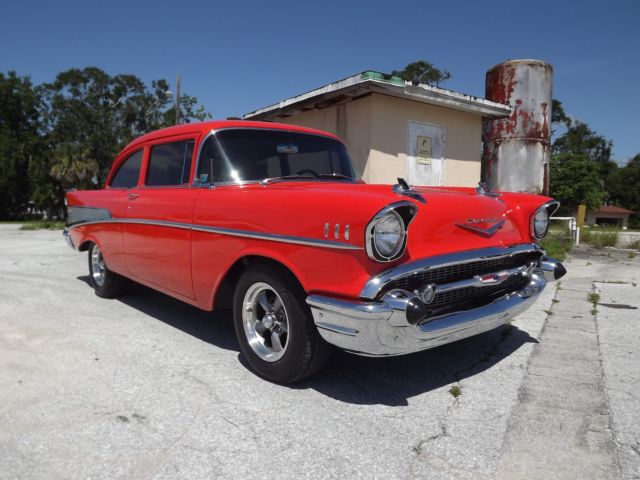 1957 Orange Chevrolet Bel Air/150/210