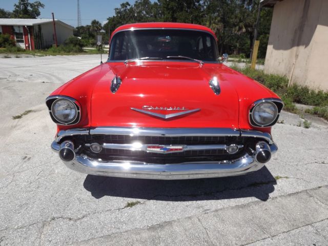 1957 Orange Chevrolet Bel Air/150/210