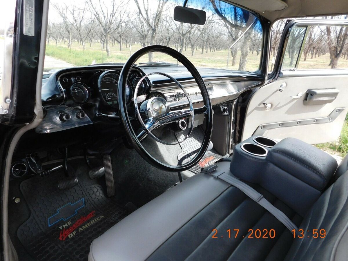 1957 Black Chevrolet Bel Air/150/210 Sedan