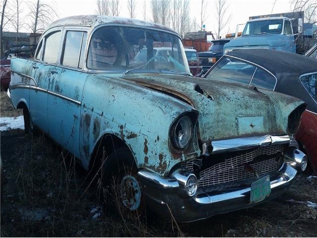 1957 Blue Chevrolet Bel Air/150/210 --
