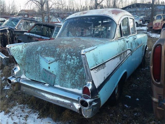 1957 Blue Chevrolet Bel Air/150/210 --