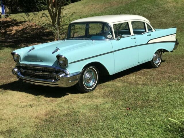 1957 Blue Chevrolet Bel Air/150/210 --