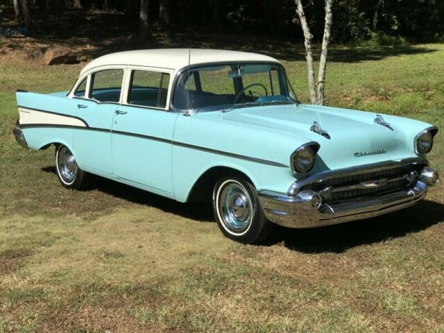 1957 Blue Chevrolet Bel Air/150/210 --