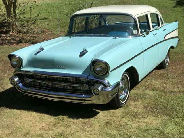 1957 Blue Chevrolet Bel Air/150/210 --